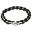 BSS672 STAINLESS STEEL GLASS STONE BRACELET