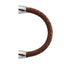 BSS675 STAINLESS STEEL LEATHER HALF BRACELET AAB CO..