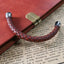 BSS675 STAINLESS STEEL LEATHER HALF BRACELET AAB CO..