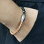 BSS675 STAINLESS STEEL LEATHER HALF BRACELET AAB CO..