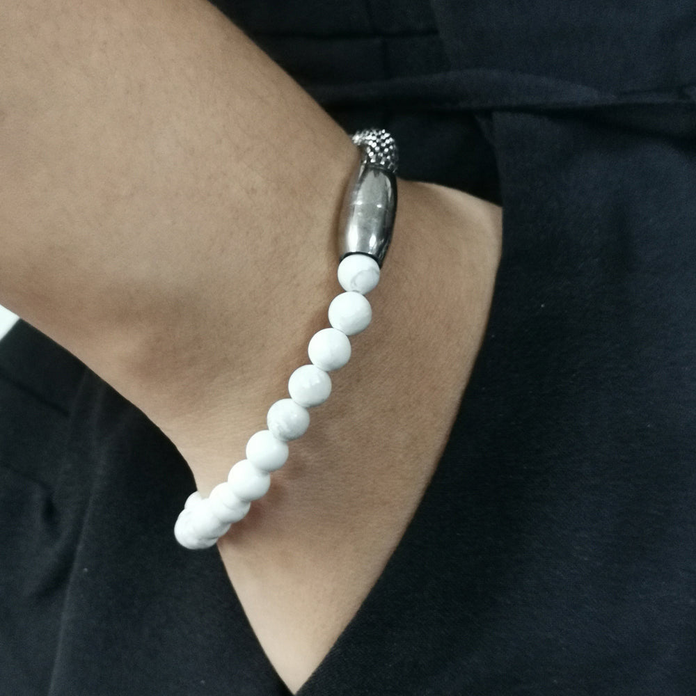 BSS676 STAINLESS STEEL HALF BRACELET