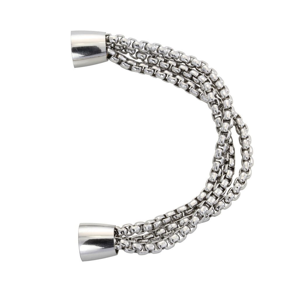 BSS678 STAINLESS STEEL HALF BRACELET