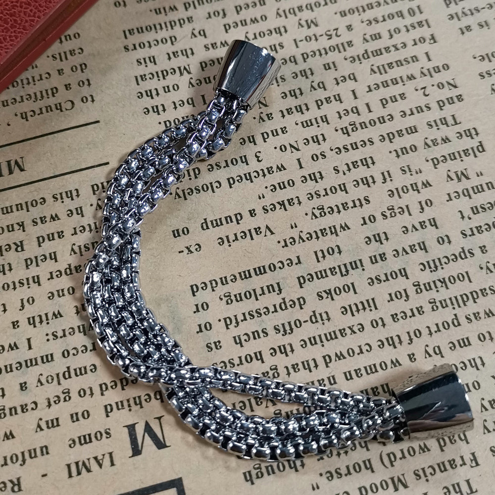 BSS678 STAINLESS STEEL HALF BRACELET
