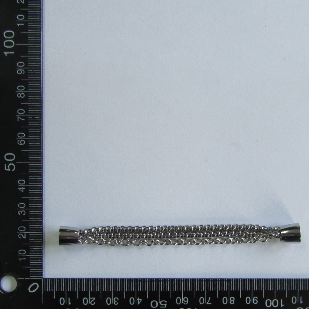 BSS678 STAINLESS STEEL HALF BRACELET