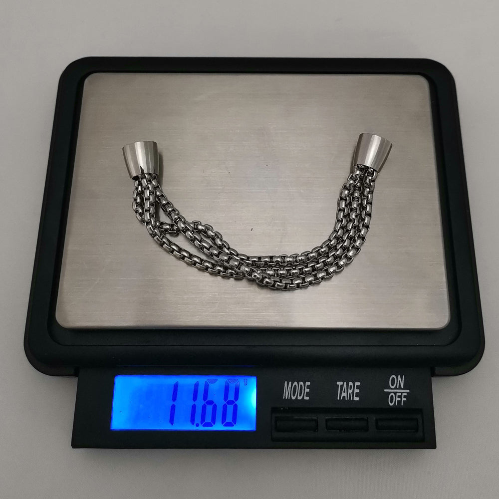 BSS678 STAINLESS STEEL HALF BRACELET