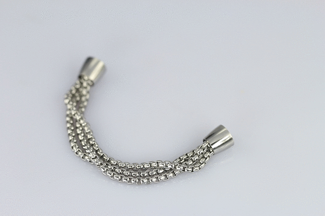 BSS678 STAINLESS STEEL HALF BRACELET