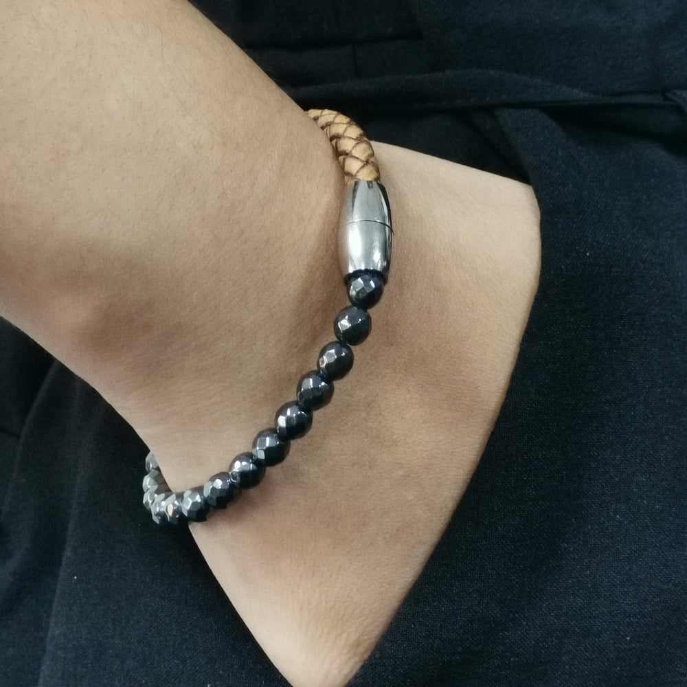 BSS721 STAINLESS STEEL HALF BRACELET