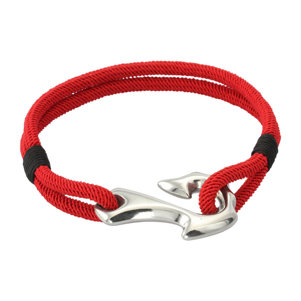 MBSS09  NYLON BRACELET WITH STAINLESS STEEL CLOSURE