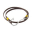 MBSS10 LEATHER BRACELET WITH STAINLESS STEEL CLOSURE