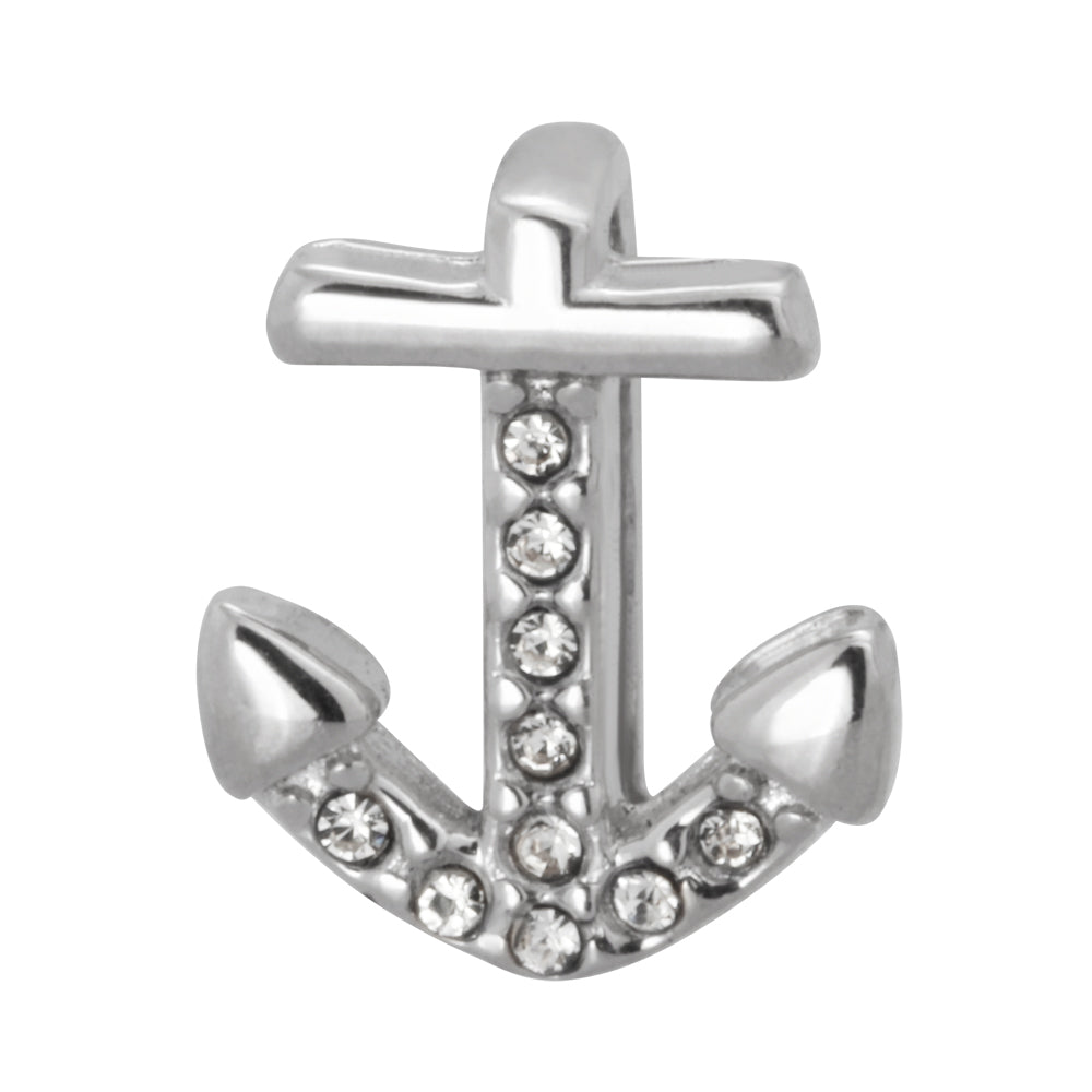 CHARM13 STAINLESS STEEL CHARM WITH FOIL STONE
