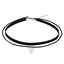 NSS523 STAINLESS STEEL LEATHER NECKLACE AAB CO..