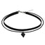 NSS525 STAINLESS STEEL LEATHER NECKLACE AAB CO..