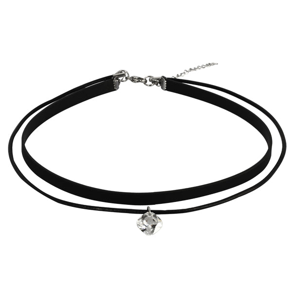NSS526 STAINLESS STEEL LEATHER NECKLACE AAB CO..