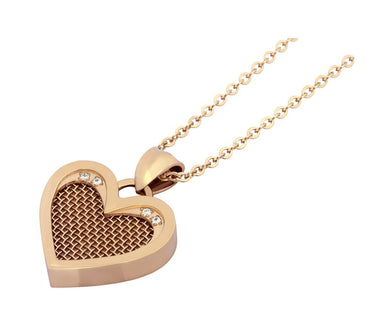 NSS468 STAINLESS STEEL NECKLACE WITH HEART DESIGN AAB CO..