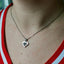 NSS470 STAINLESS STEEL NECKLACE WITH DIAMOND DESIGN