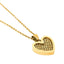NSS498 STAINLESS STEEL NECKLACE WITH HEART DESIGN