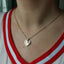 NSS498 STAINLESS STEEL NECKLACE WITH HEART DESIGN