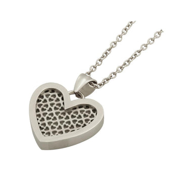 NSS498 STAINLESS STEEL NECKLACE WITH HEART DESIGN AAB CO..