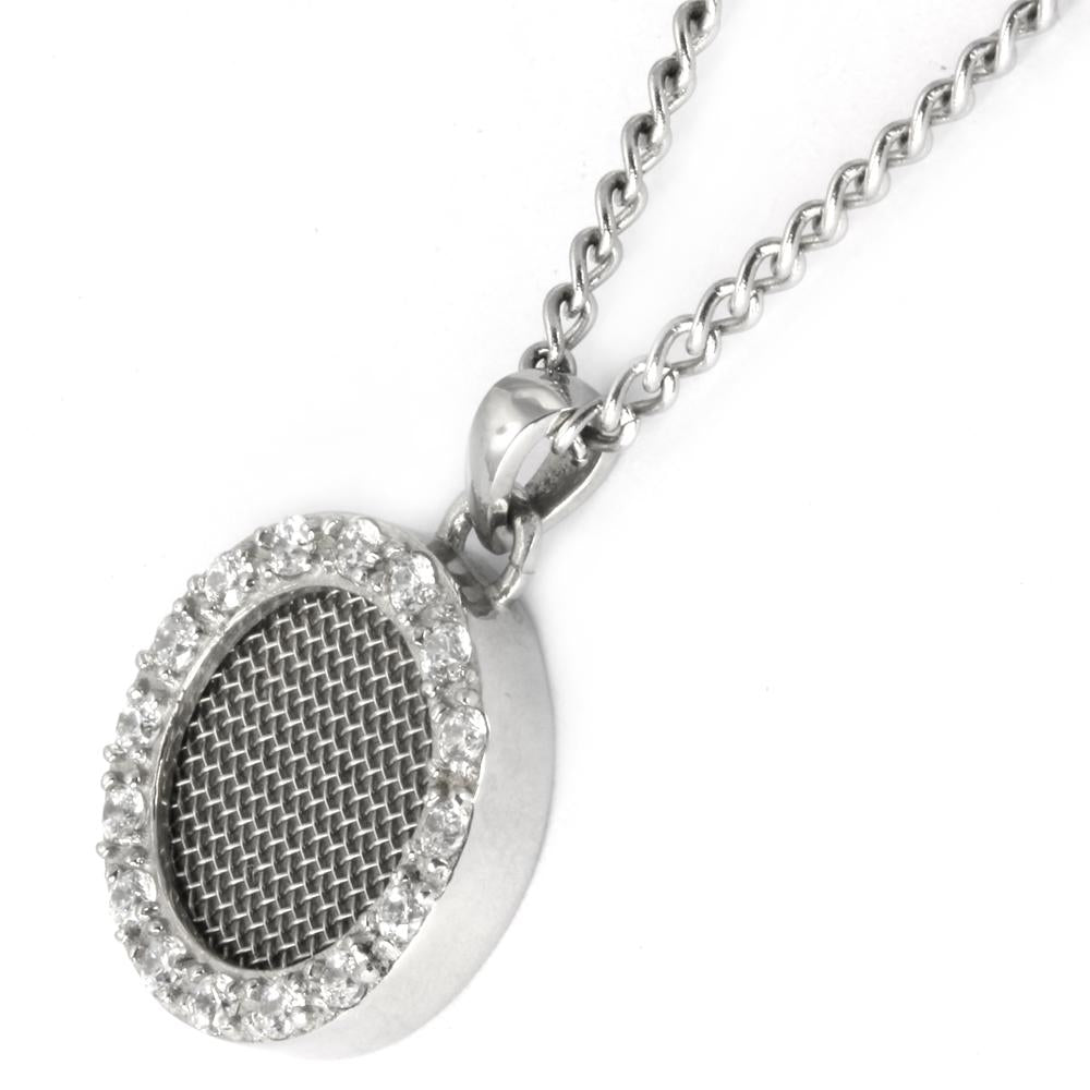 PSS910 STAINLESS STEEL PENDANT WITH CZ AAB CO..