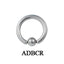 ADBCR TITANIUM BALL CLOSURE RING