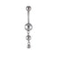ADBLH01 G-23 TITANIUM INTERNAL THREAD BELLY WITH 3 BALLS AAB CO..