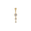 ADBLH02 G-23 TITANIUM INTERNAL THREAD BELLY WITH STONE