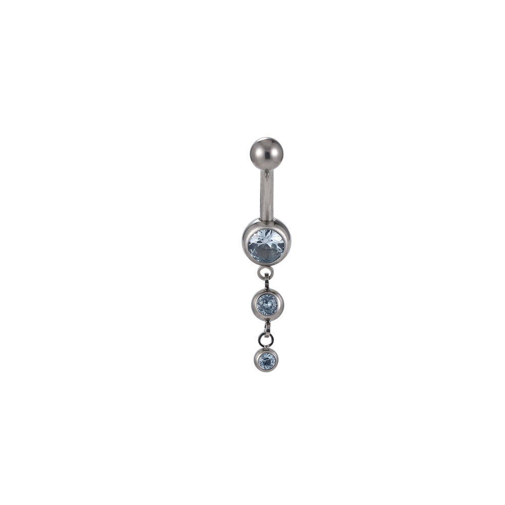 ADBLH02 G-23 TITANIUM INTERNAL THREAD BELLY WITH STONE AAB CO..