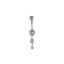 ADBLH02 G-23 TITANIUM INTERNAL THREAD BELLY WITH STONE AAB CO..