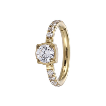 ADCM06 G-23 Titanium Hinged BCR with CZ AAB CO..