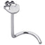 BBN22 CURVED NOSE STUD WITH SKULL