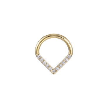 BCM50 Stainless Steel Hinged BCR with CZ(drop shape) AAB CO..