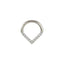 BCM50 Stainless Steel Hinged BCR with CZ(drop shape) AAB CO..