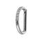 BCM52 Stainless Steel Hinged BCR with CZ(D shape)