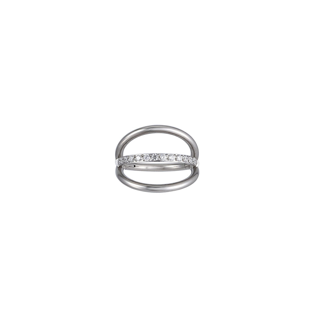 BCM53 Stainless Steel Hinged BCR with CZ AAB CO..