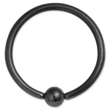 BCRPB BALL CLOSURE RING  - PVD BLACK AAB CO..