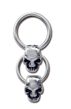 BCSK03 BCR WITH 2 SKULLS  DESIGN AAB CO..