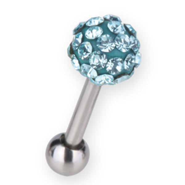 BRTH03 BARBELL WITH JEWELED BALL AAB CO..