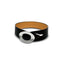 BSLD44 STAINLESS STEEL BRACELET ONYX LEATHER AAB CO..