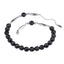 BSS154 STAINLESS STEEL BRACELET ONYX AAB CO..