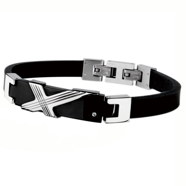 BSS202  STAINLESS STEEL RUBBER BRACELET AAB CO..