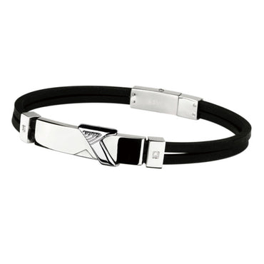 BSS207  STAINLESS STEEL BRACELET WITH CZ AAB CO..