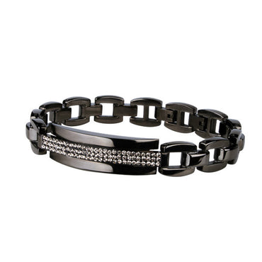 BSS221W/OEPOXY  STAINLESS STEEL BRACELET WITH FOIL STONE AAB CO..