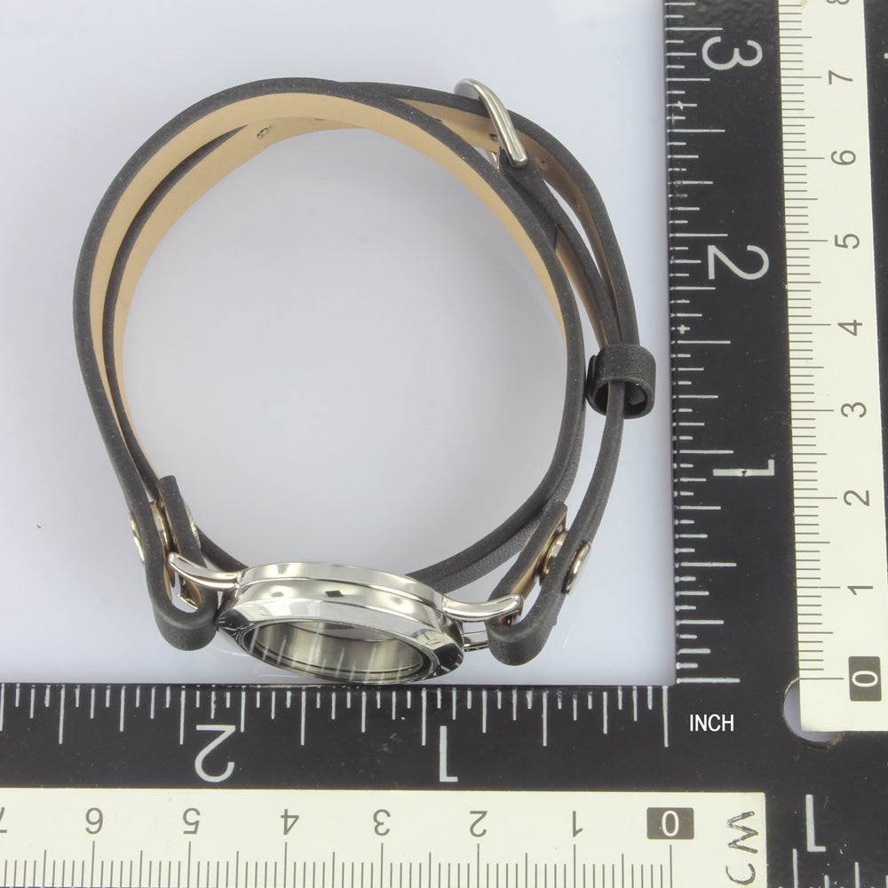 BSS491 STAINLESS STEEL LEATHER BRACELET AAB CO..