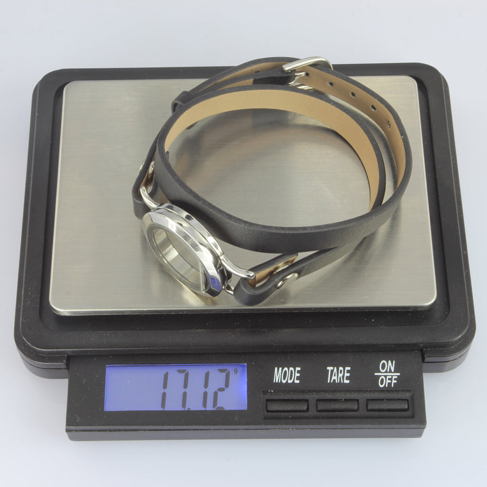 BSS491 STAINLESS STEEL LEATHER BRACELET AAB CO..
