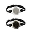 BSS550 STAINLESS STEEL LEATHER BRACELET