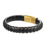 BSS635 STAINLESS STEEL LEATHER BRACELET AAB CO..