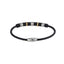 BSS638 STAINLESS STEEL LEATHER SILICON BRACELET