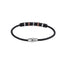 BSS639 STAINLESS STEEL LEATHER SILICON BRACELET