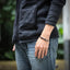 BSS640 STAINLESS STEEL LEATHER SILICON BRACELET AAB CO..