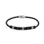 BSS641 STAINLESS STEEL LEATHER SILICON BRACELET